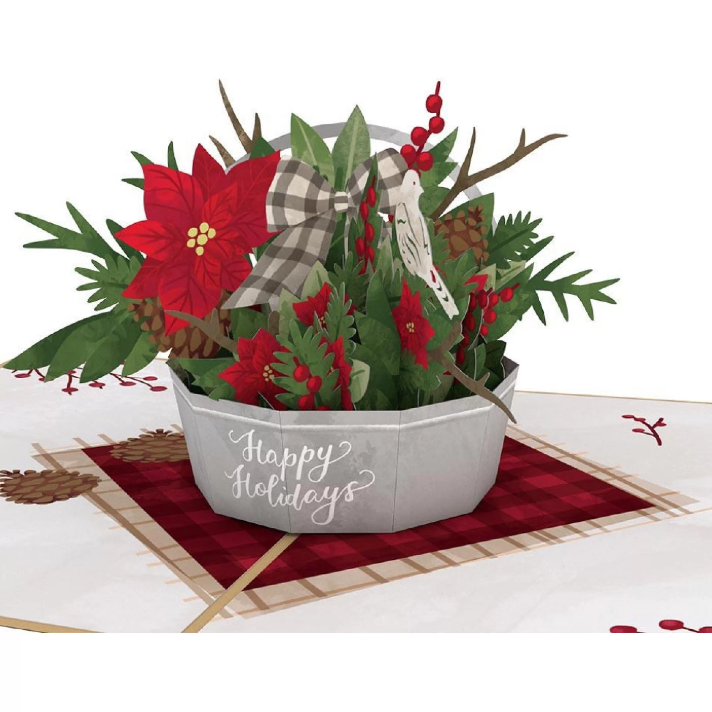 Lovepop Winter Flower Basket 3D Pop Up Card Fashion