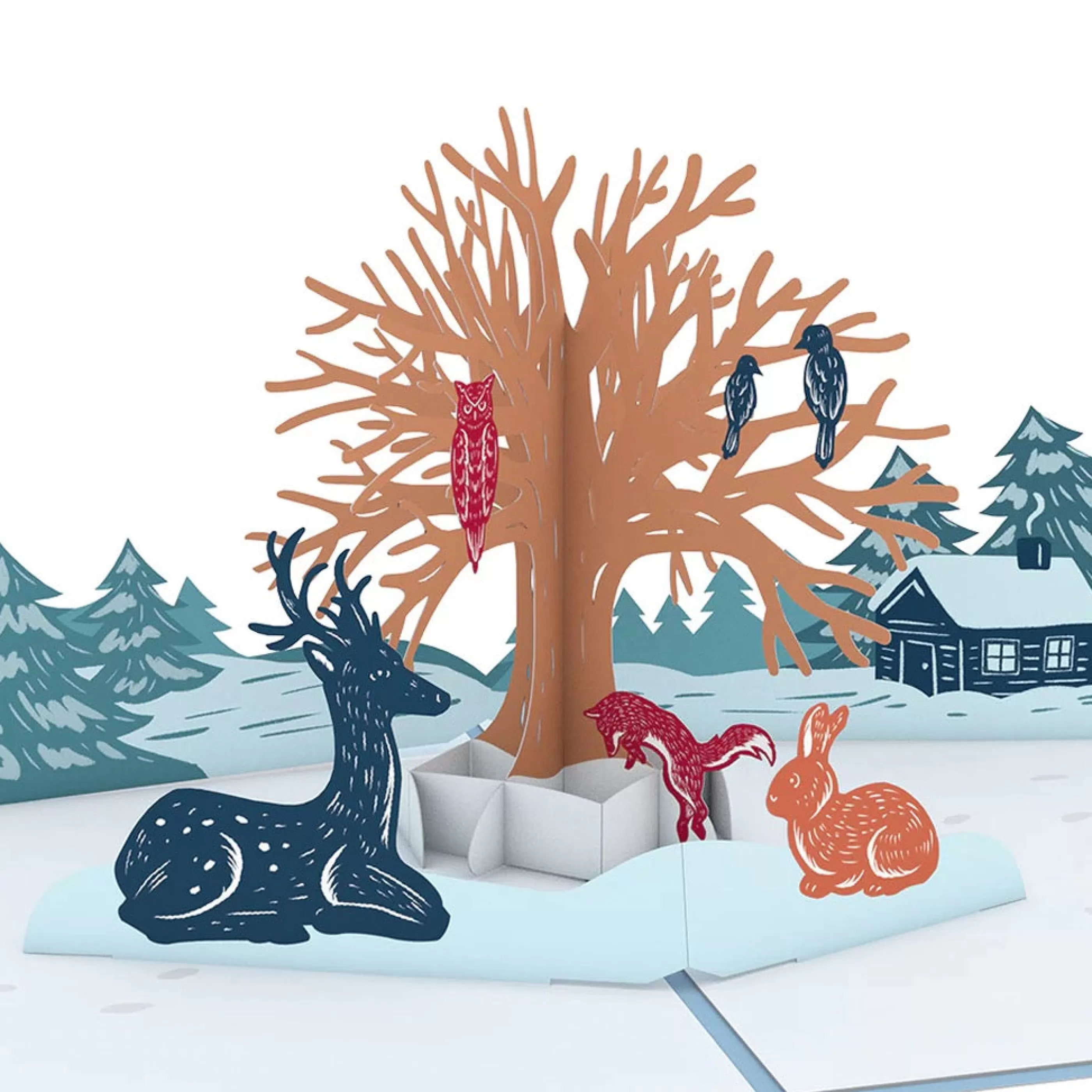 Lovepop Winter Woodland Animals 3D Pop-Up Card Flash Sale