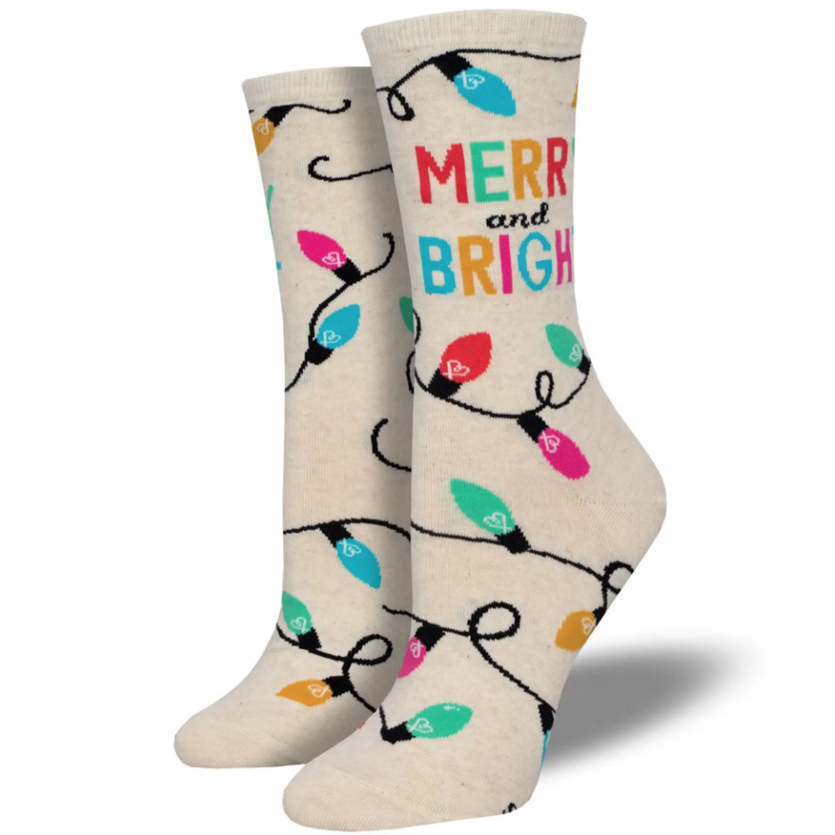 SockSmith Women's Merry & Bright Socks Ivory Heather Shop