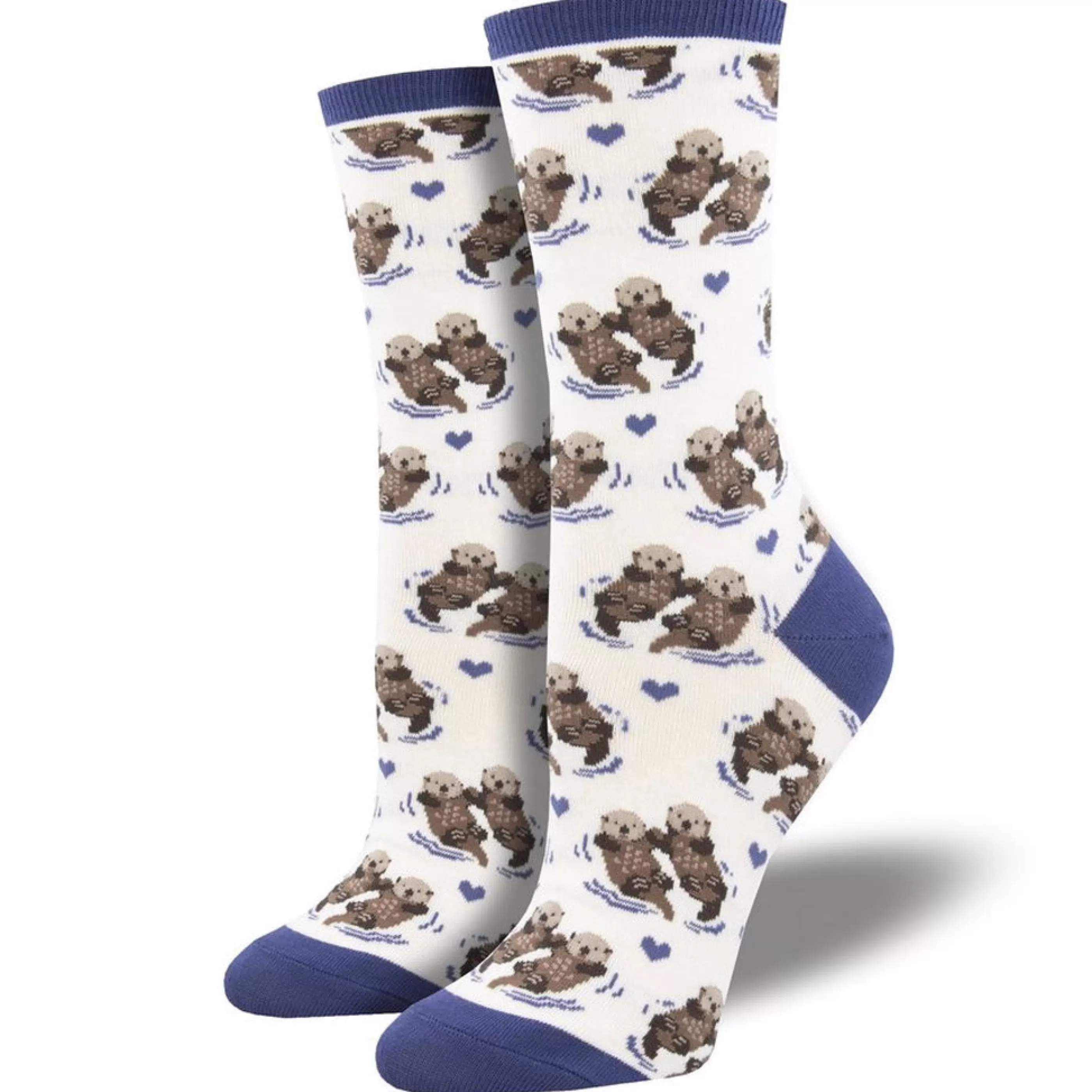 SockSmith Women's Socks>Women's Significant Otter Socks White