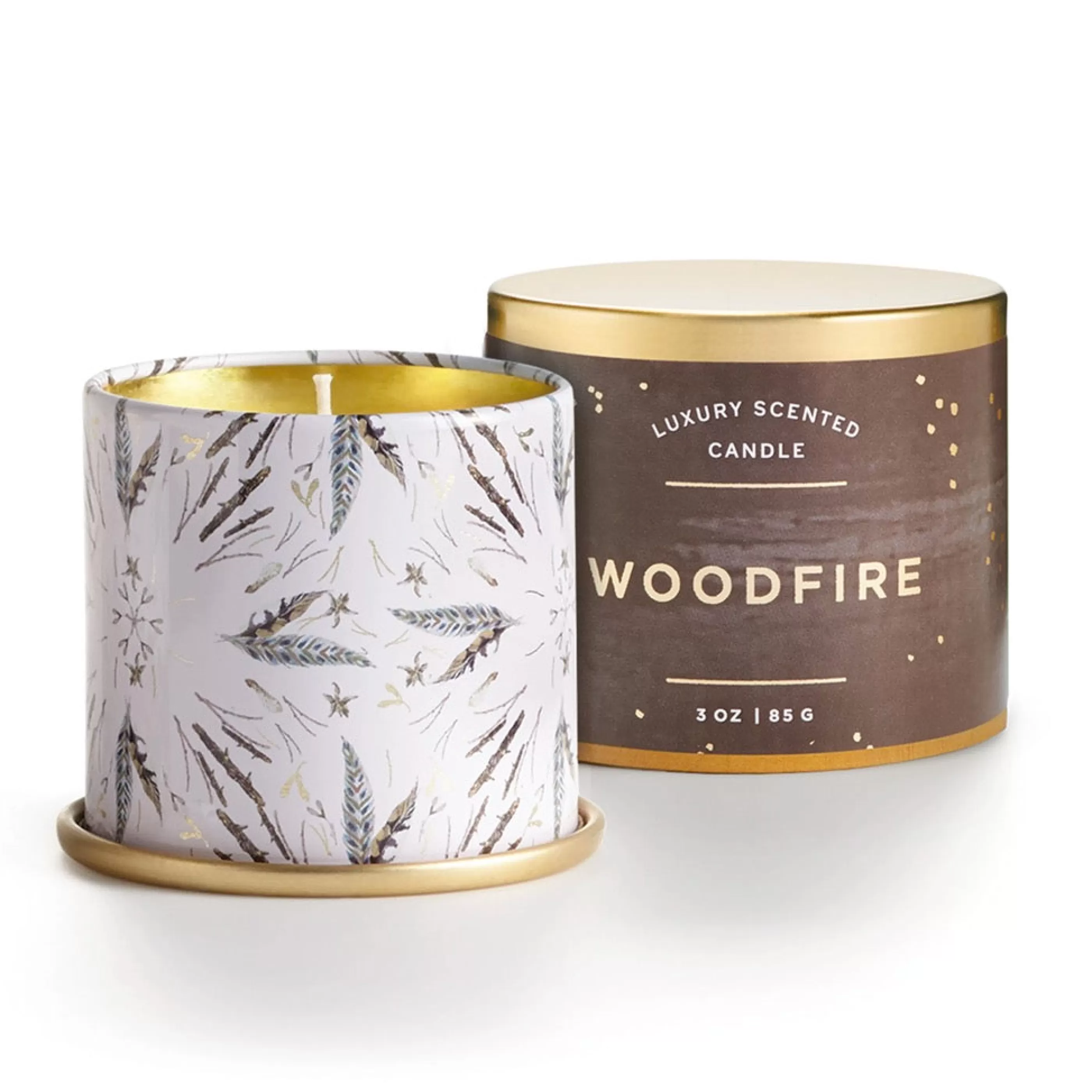 Illume Candles & Home Fragrances>Woodfire Candle Demi Tin