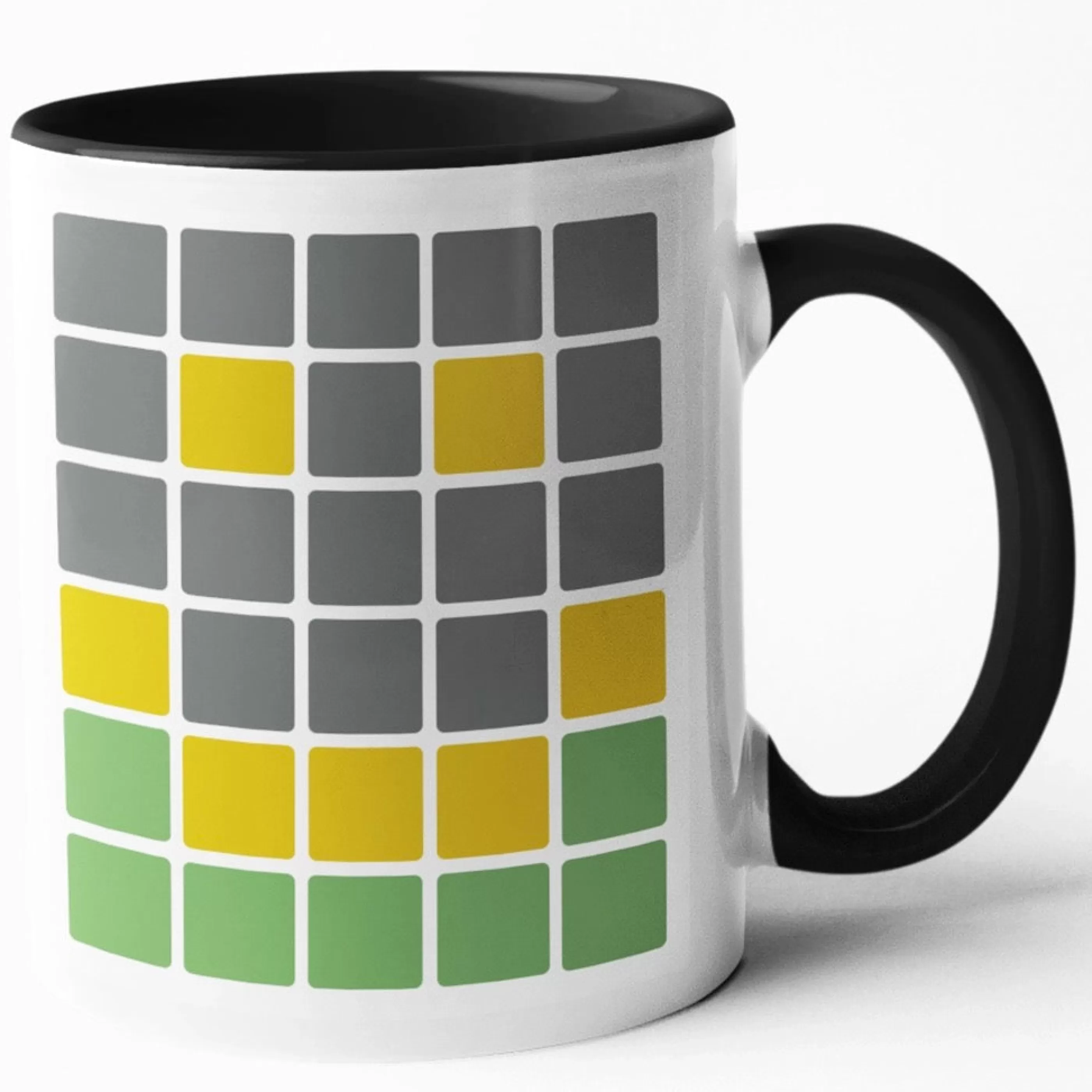 Calm Down Caren Mugs>Wordle Puzzle Smiley Face Coffee Mug