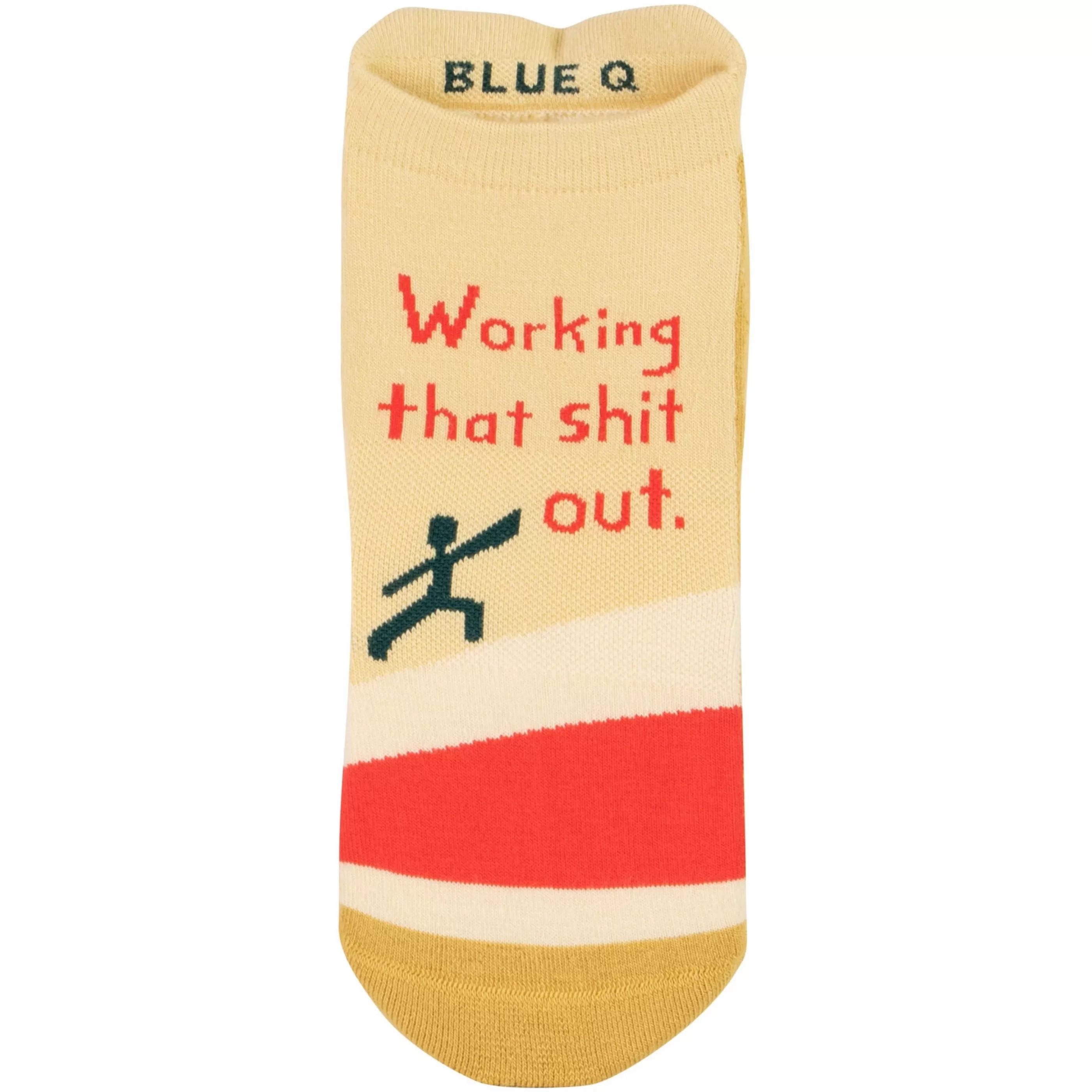 Blue Q Men's Socks>Working That Shit Out Sneaker Socks