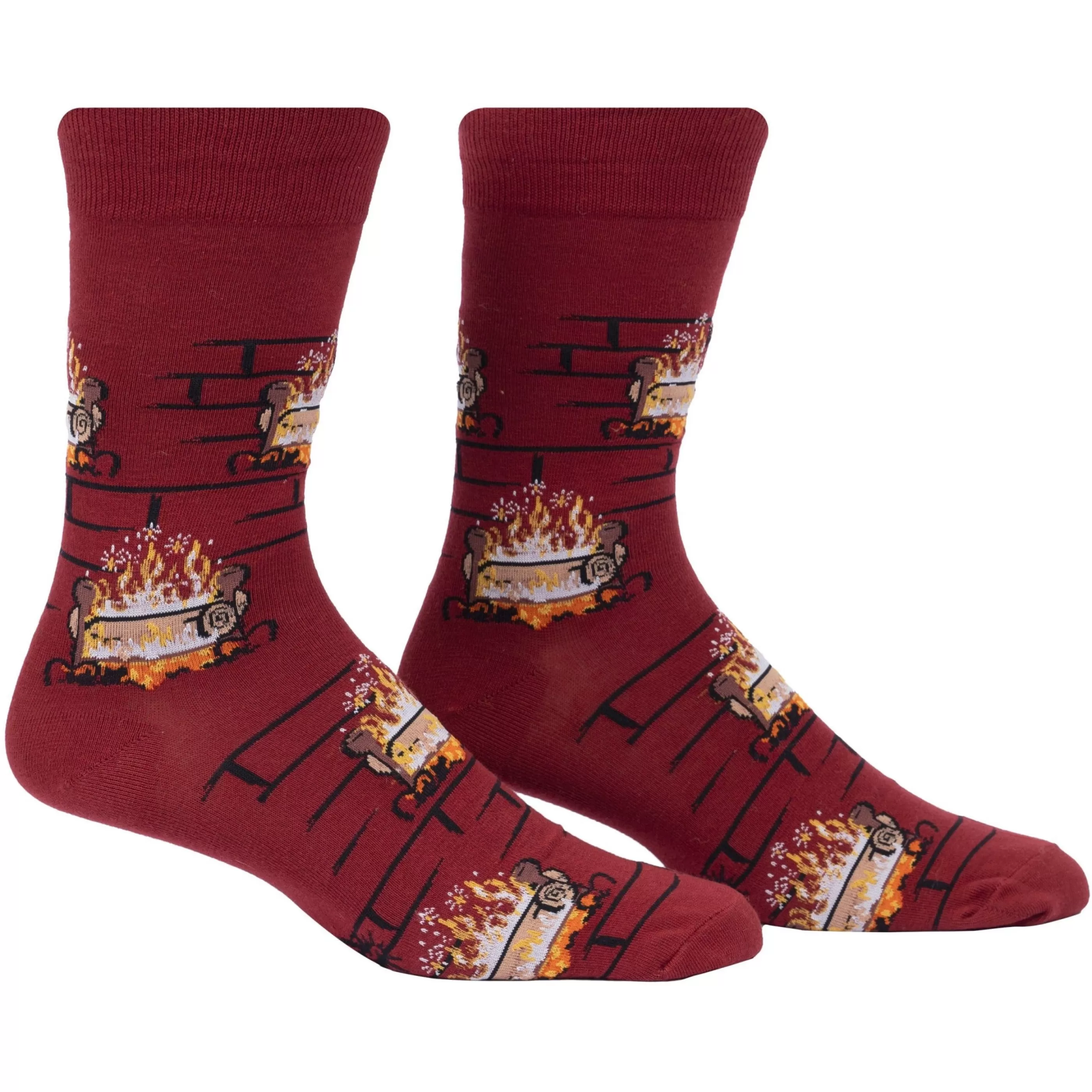 Sock It To Me Yule Log Men's Crew Socks Best